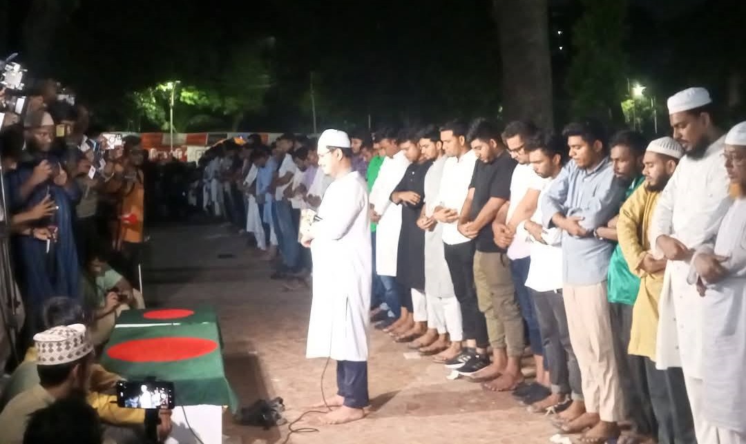 শহীদ হাসানের জানাজা নামাজ অনুষ্ঠিত