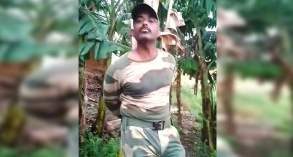 বিএসএফ সদস্যকে ধরে কলাগাছের সঙ্গে বাঁধলেন জনতা